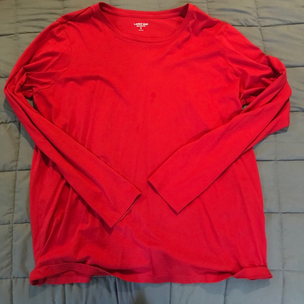 Red long sleeve shirt